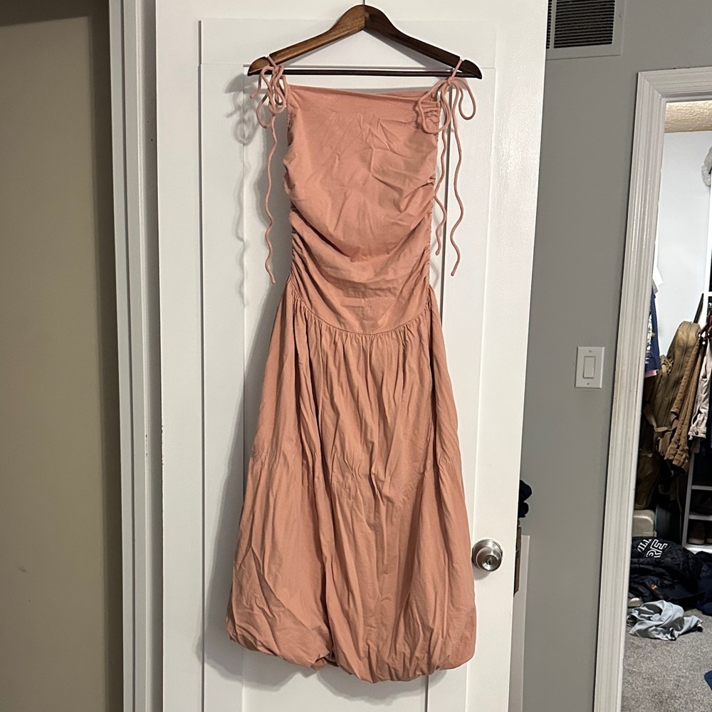 Free People Strapless Peach Dress
